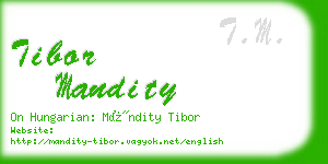 tibor mandity business card
